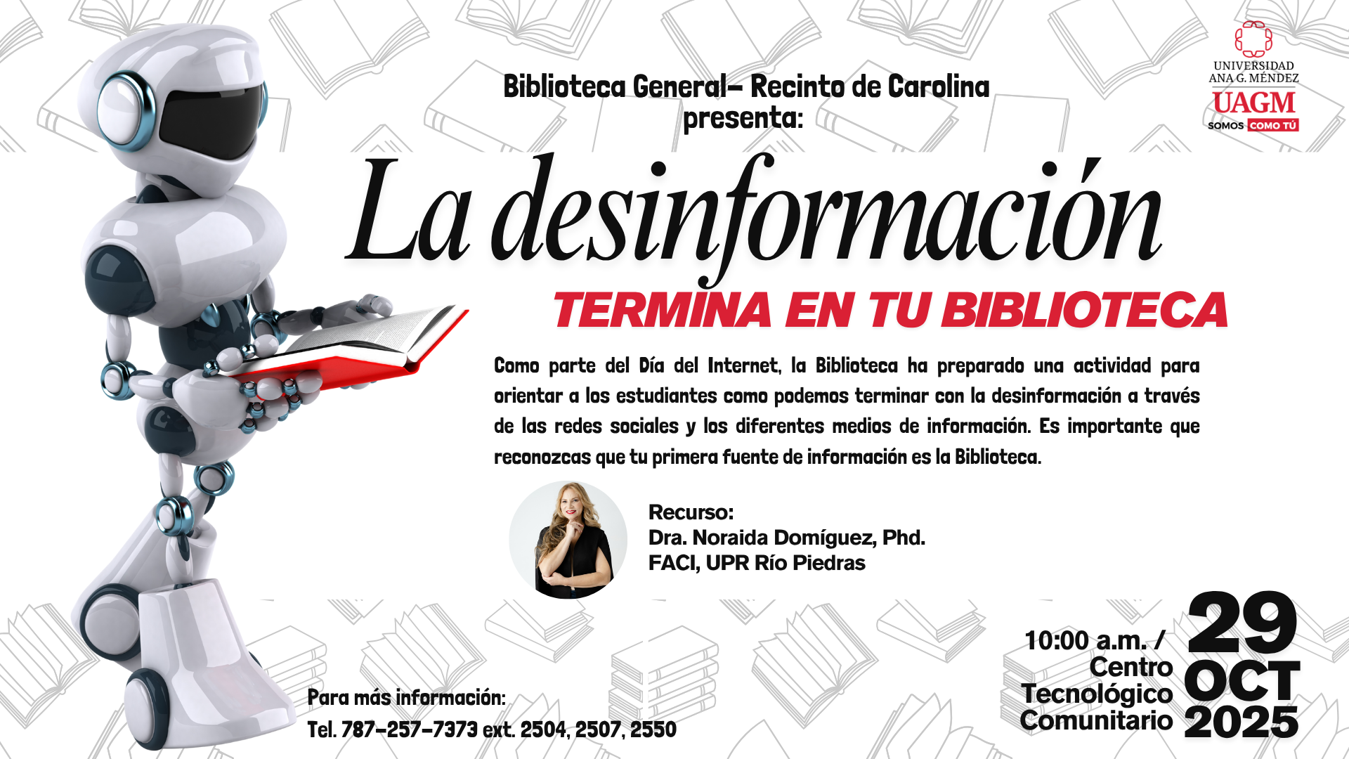 desinformación termina en tu biblioteca