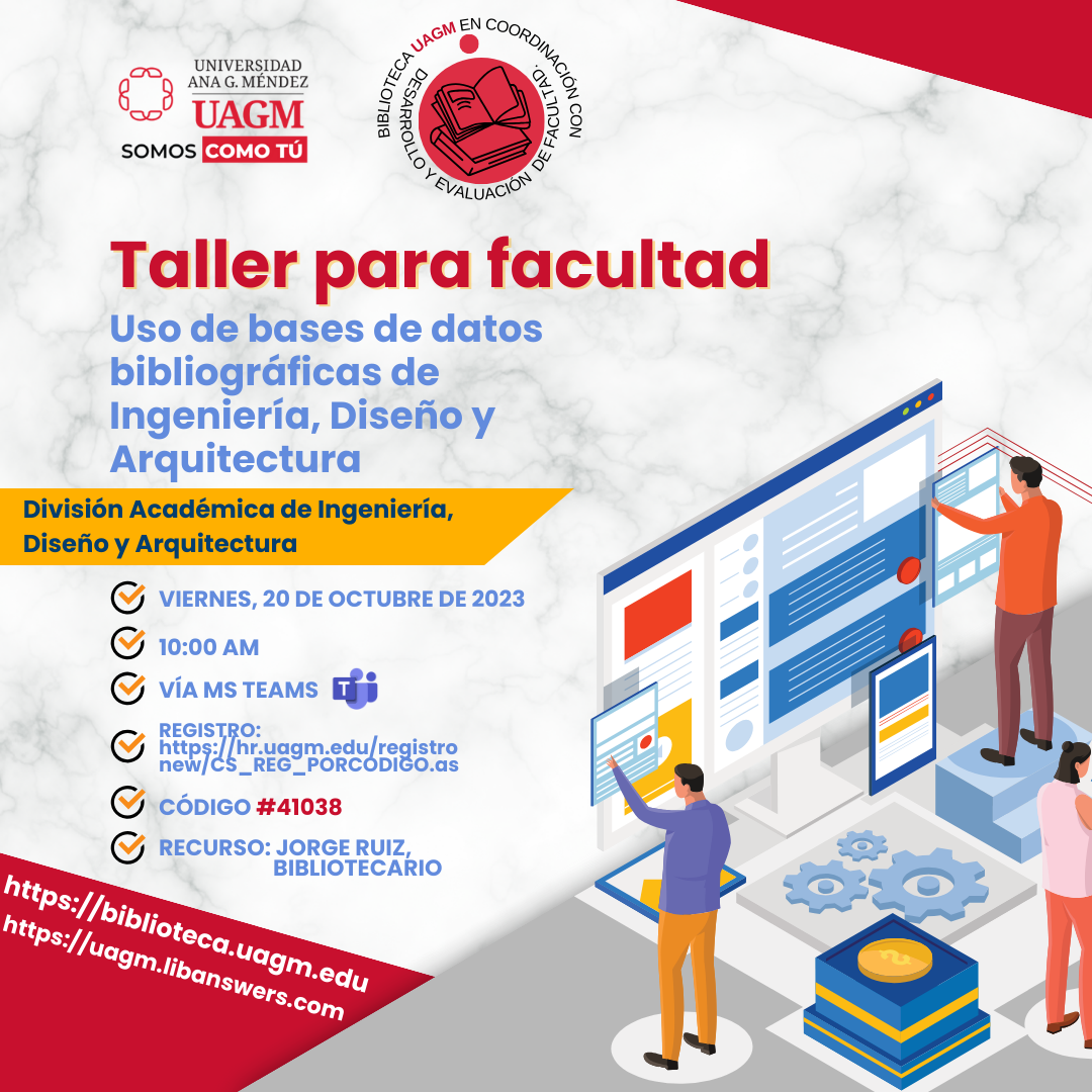 TALLER FACULTAD Uso bases de datos ingenieria, diseño y arquitectura