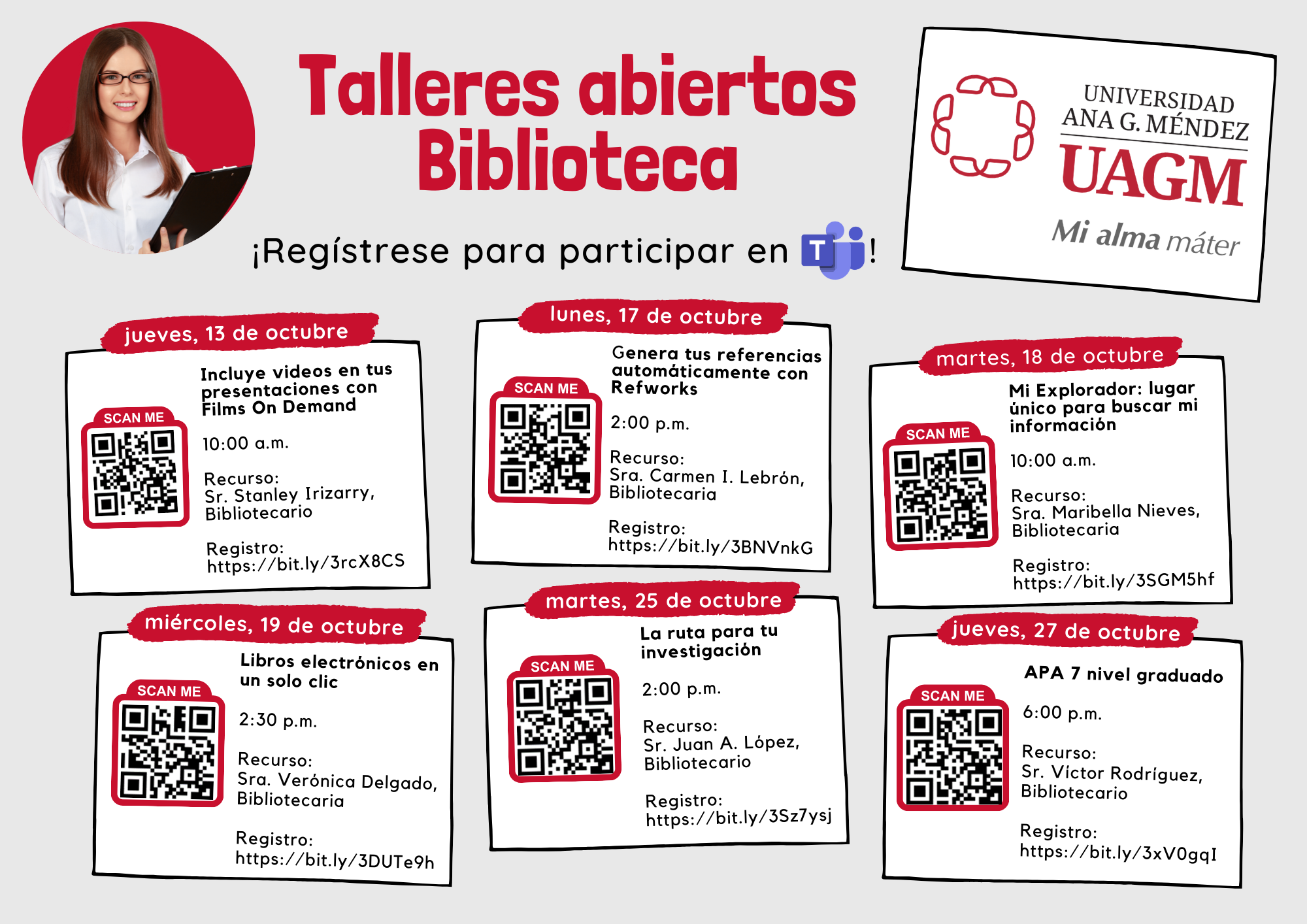 Talleres abiertos Biblioteca